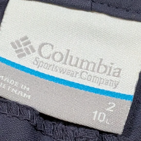 Columbia Omni Wick Cargo Shorts Womens 2 10L Blue Nylon Outdoor Hiking Casual - Picture 3 of 8